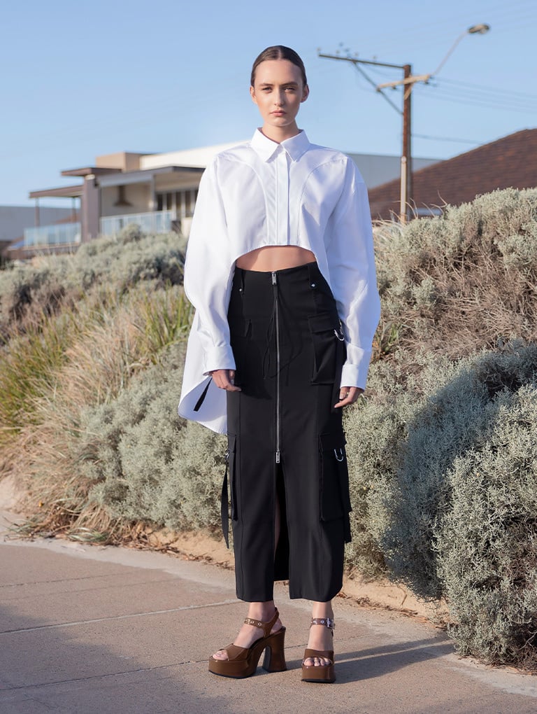 Women’s Jocelyn grommet ankle-strap platform sandals in brown - CHARLES & KEITH