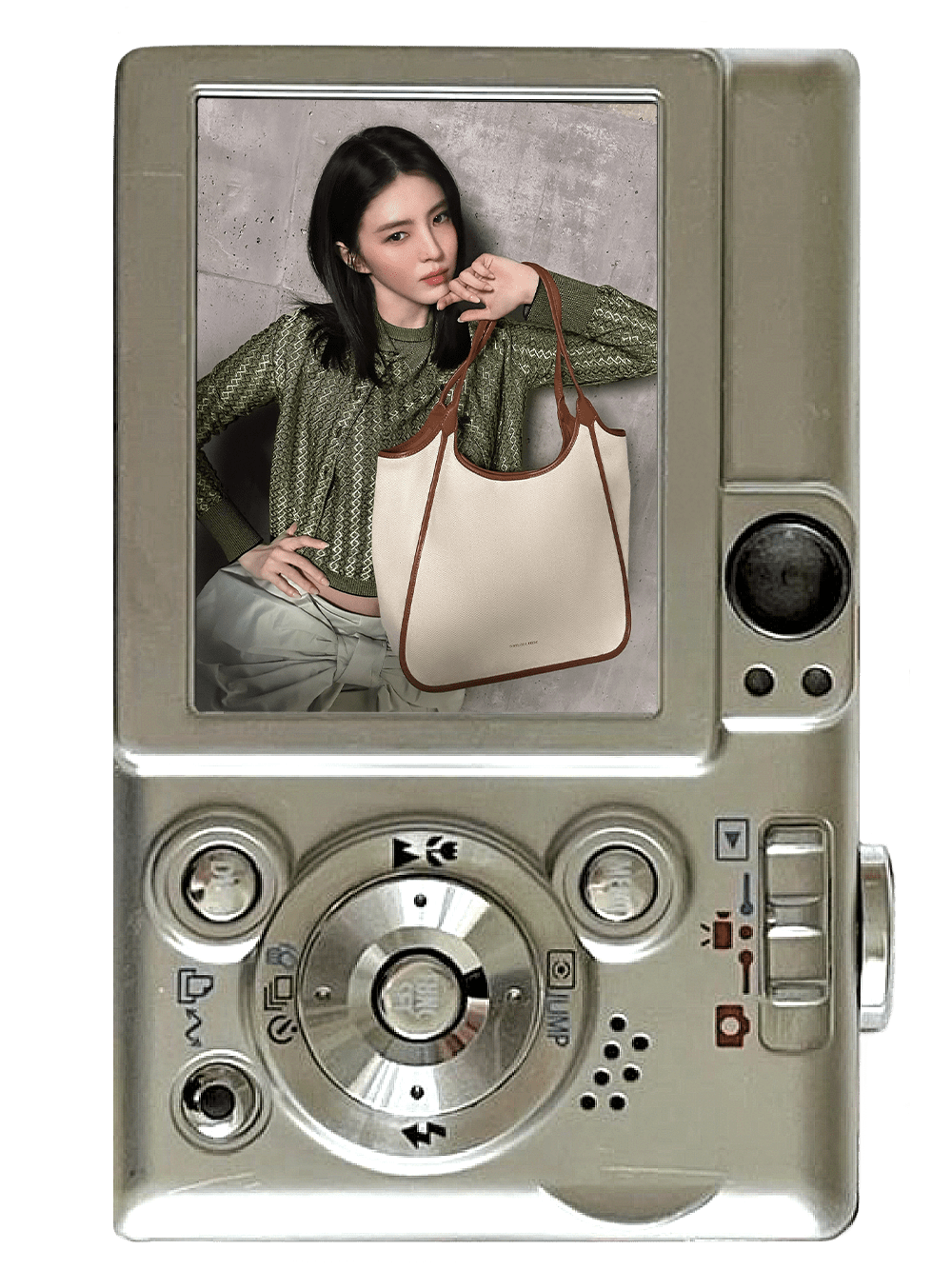 Sianna Canvas Contrast-Trim Tote Bag in taupe - CHARLES & KEITH