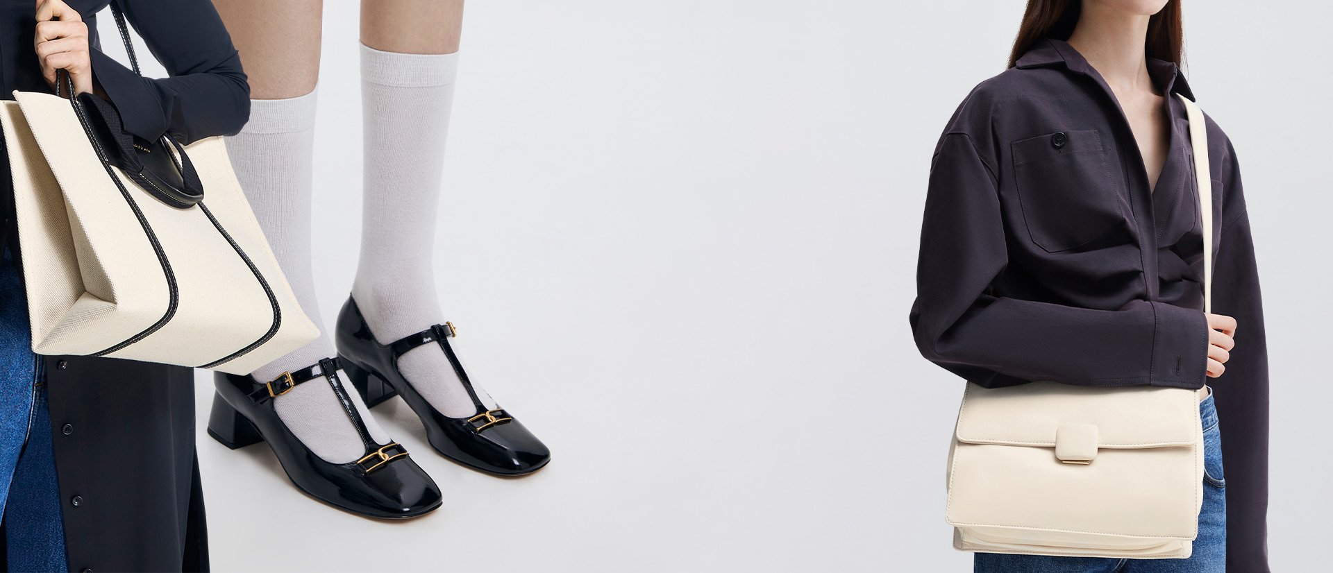 Women's Shalia canvas tote bag in multi - CHARLES & KEITH