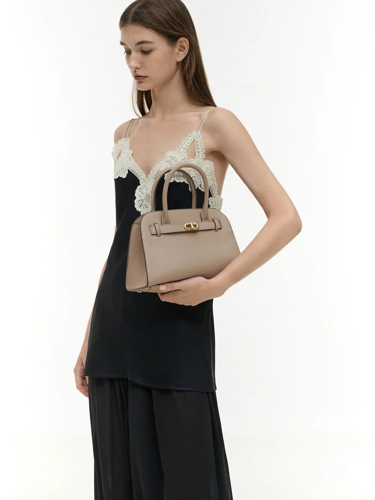 Taupe Aubrielle Belted Tote Bag - CHARLES & KEITH