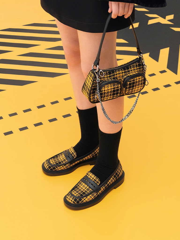 Checkered loafers sale