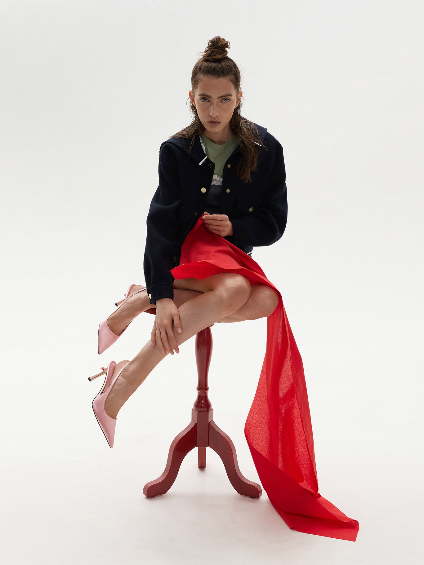 Pink Brantley Bow Slingback Pumps - CHARLES & KEITH