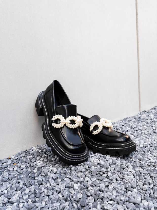 【12月スーパーSALE 15%OFF】 Embellished UK KEITH & CHARLES | 2021 Autumn | Mules Loafer 靴