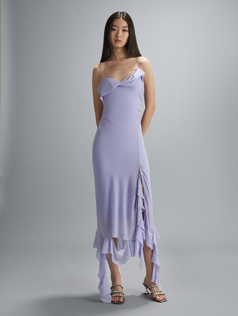 Women’s gem-encrusted metallic strappy sandals in silver – CHARLES & KEITH