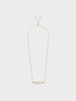 Swarovski® Crystal Embellished Matinee Necklace - Gold