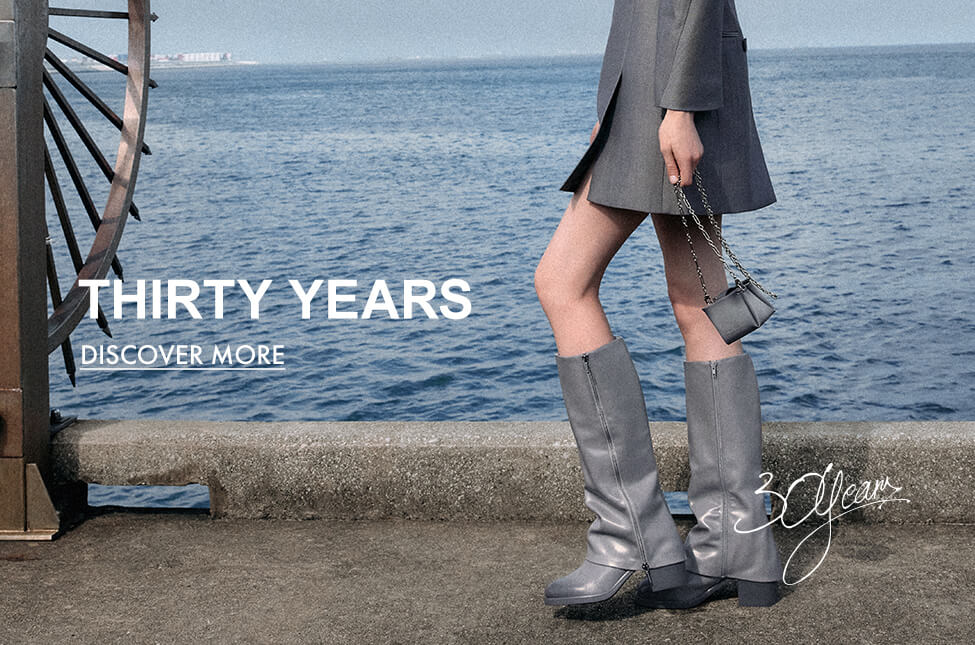 Light Grey Louise Burnished Knee-High Boots – CHARLES & KEITH