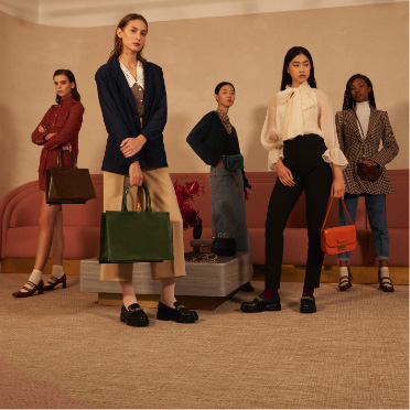 Women’s multi-strap mary jane pumps, metallic accent chunky loafers, large green tote bag, large brown tote bag, red front flap shoulder bag, blue belt bag, small brown crossbody bag – CHARLES & KEITH