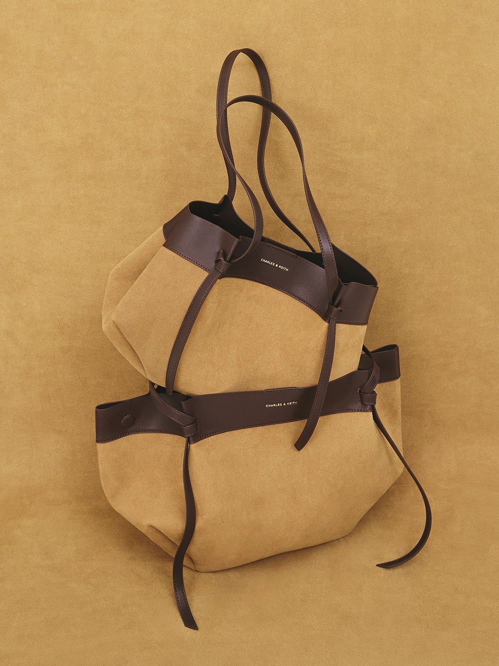 Women's Multi Aurelia Faux Suede Metallic-Accent Saddle Bag- CHARLES & KEITH