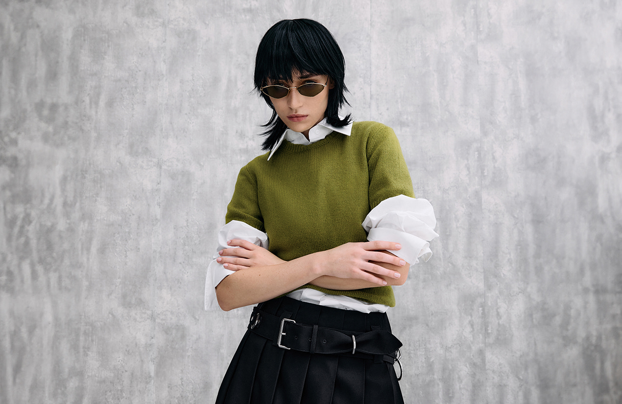 Womens’ Jax metal-frame geometric sunglasses in gold - CHARLES & KEITH