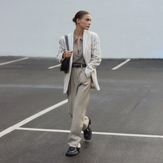 Women’s Perline chunky loafers in black, as seen on Sophia Roe - CHARLES & KEITH