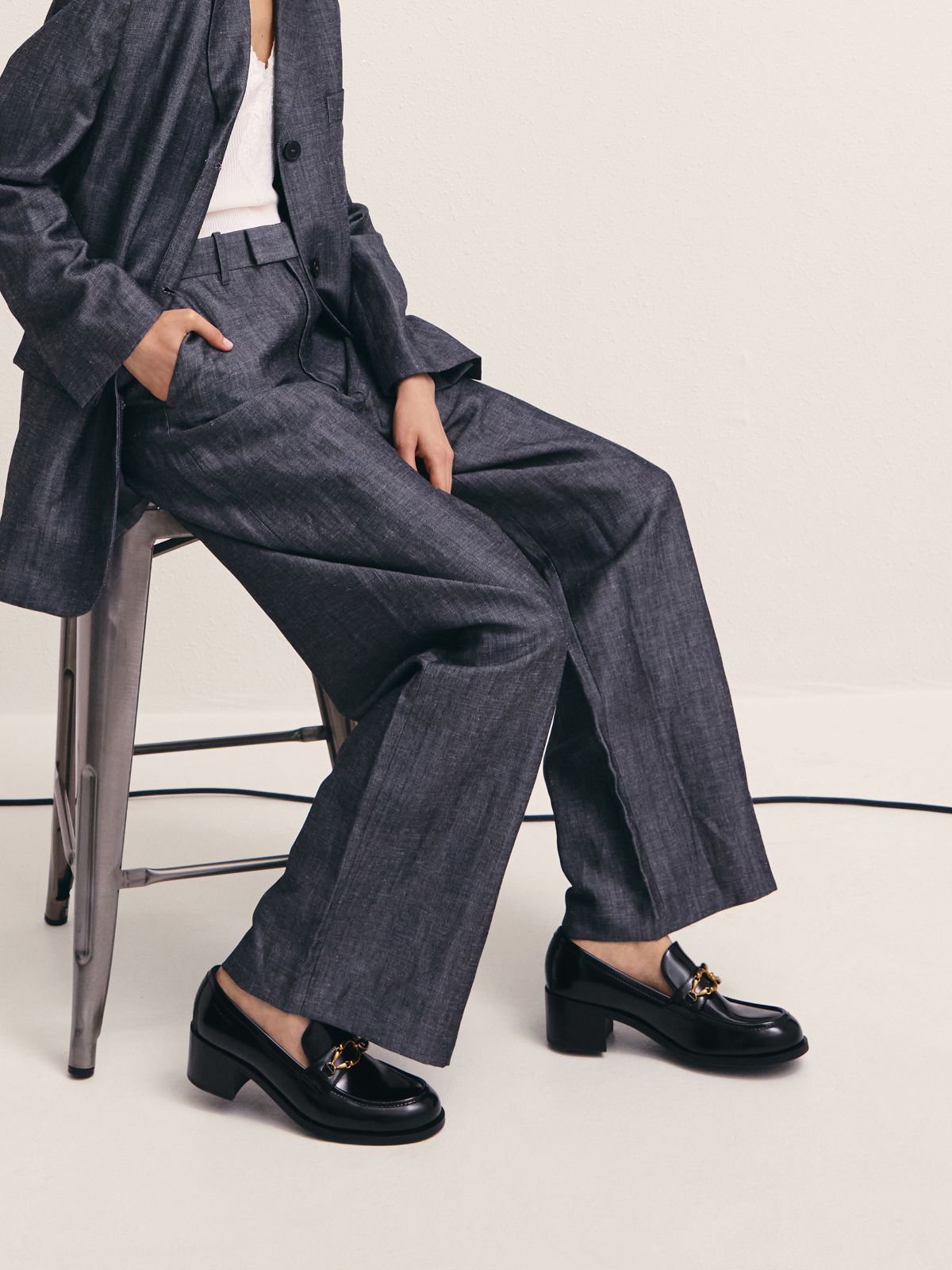 Black Box Metallic-Buckle Loafer Pumps -  CHARLES & KEITH