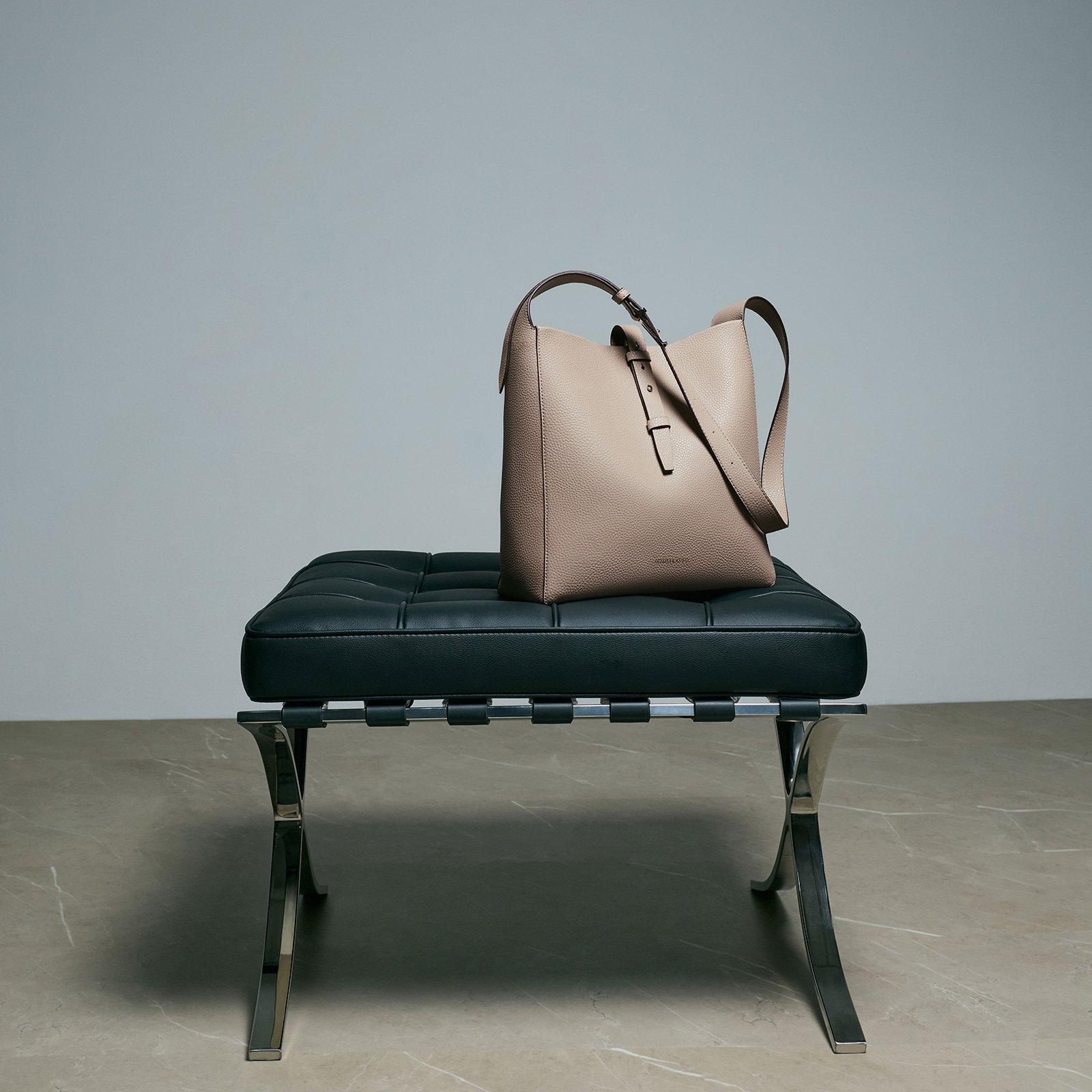 Taupe Beryl Recycled Leather Belted Hobo Bag - CHARLES & KEITH