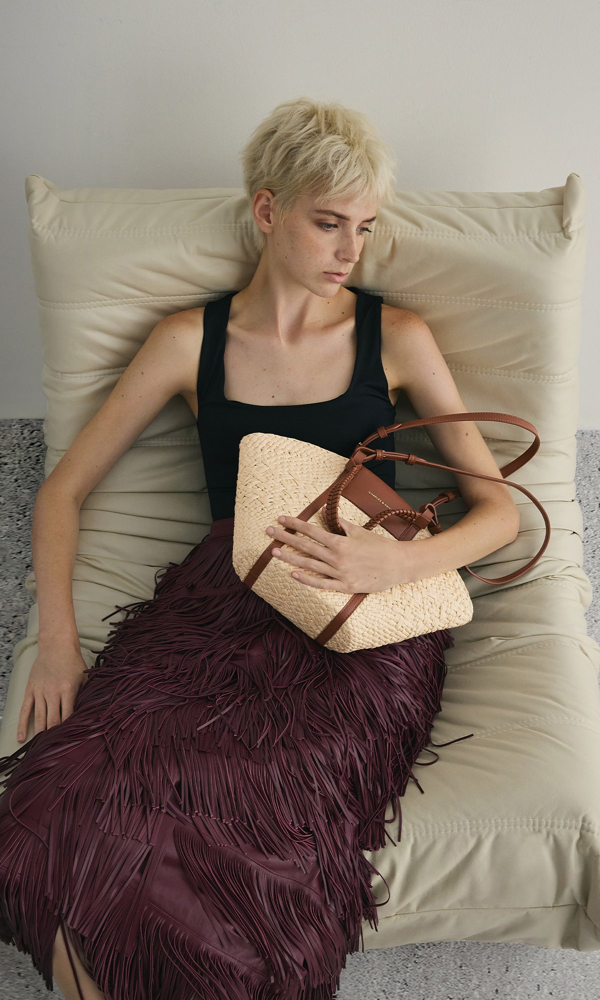 Shalia Raffia Basket Bag
