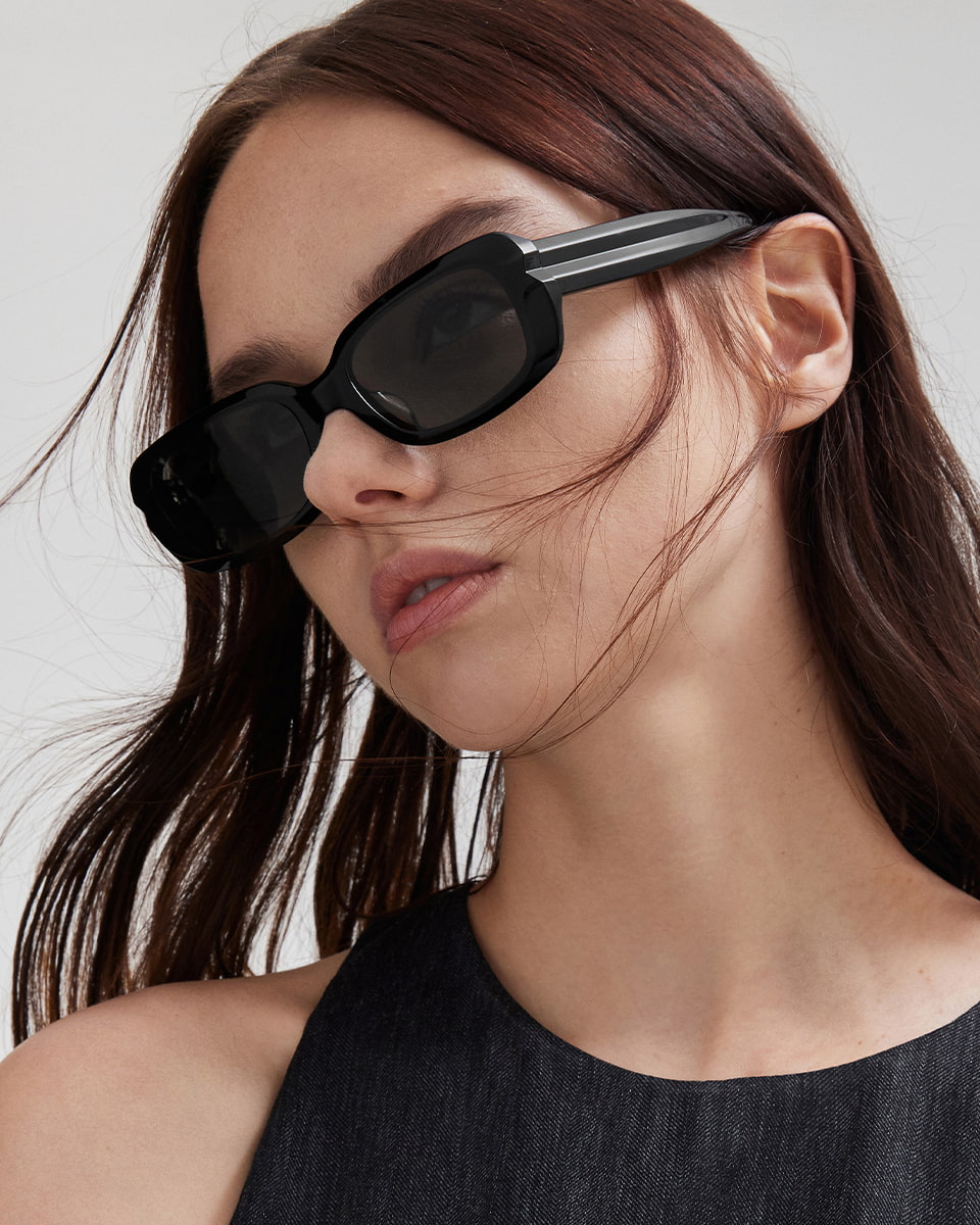 Women’s recycled acetate angular sunglasses  - CHARLES & KEITH