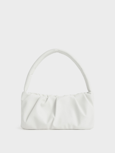 Ruched Top Handle Bag
