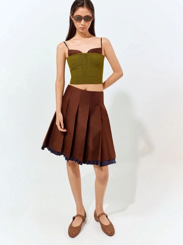 Brown Woven Mary Jane Flats - CHARLES & KEITH