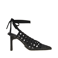 GROSGRAIN TIE-AROUND PUMPS