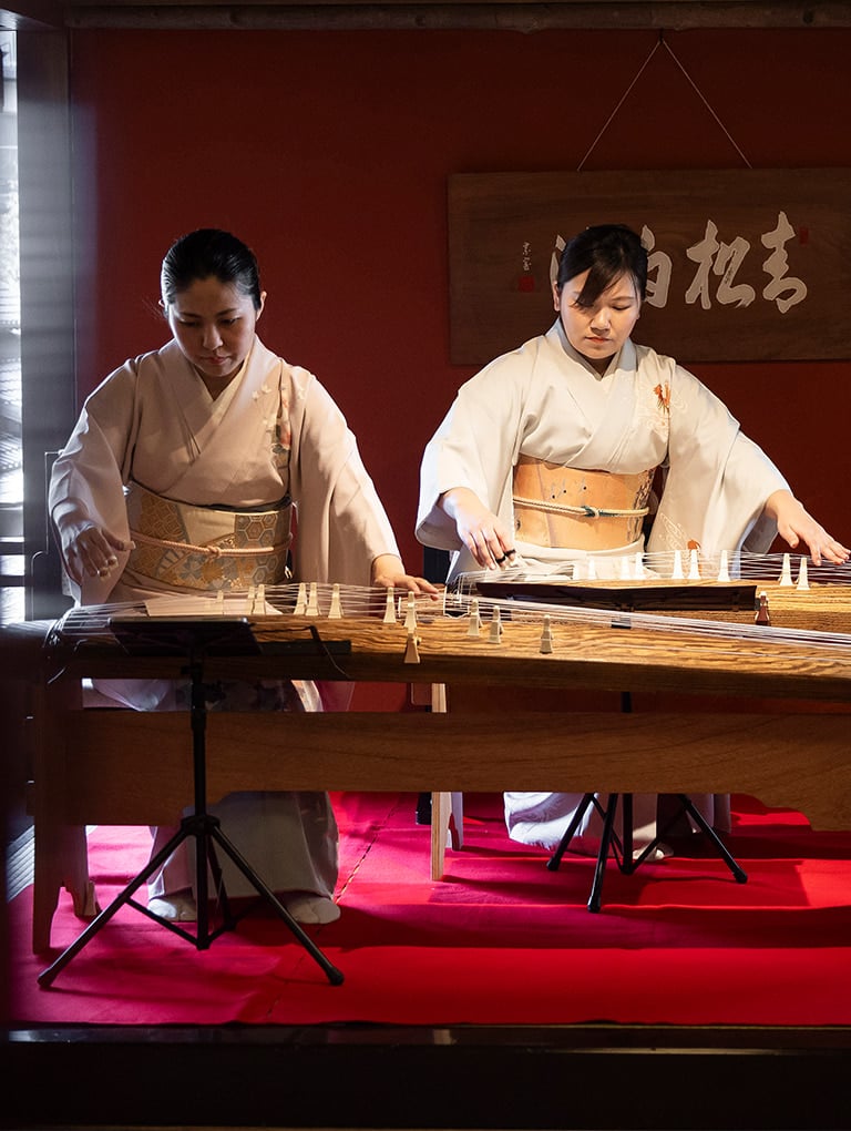 A traditional koto performance at Tofuya Ukai in Tokyo, Japan - CHARLES & KEITH