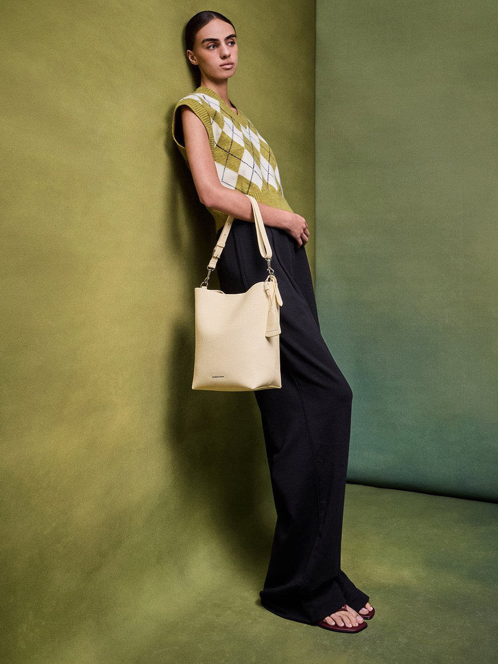 Beryl Bucket Bag butter yellow - CHARLES & KEITH