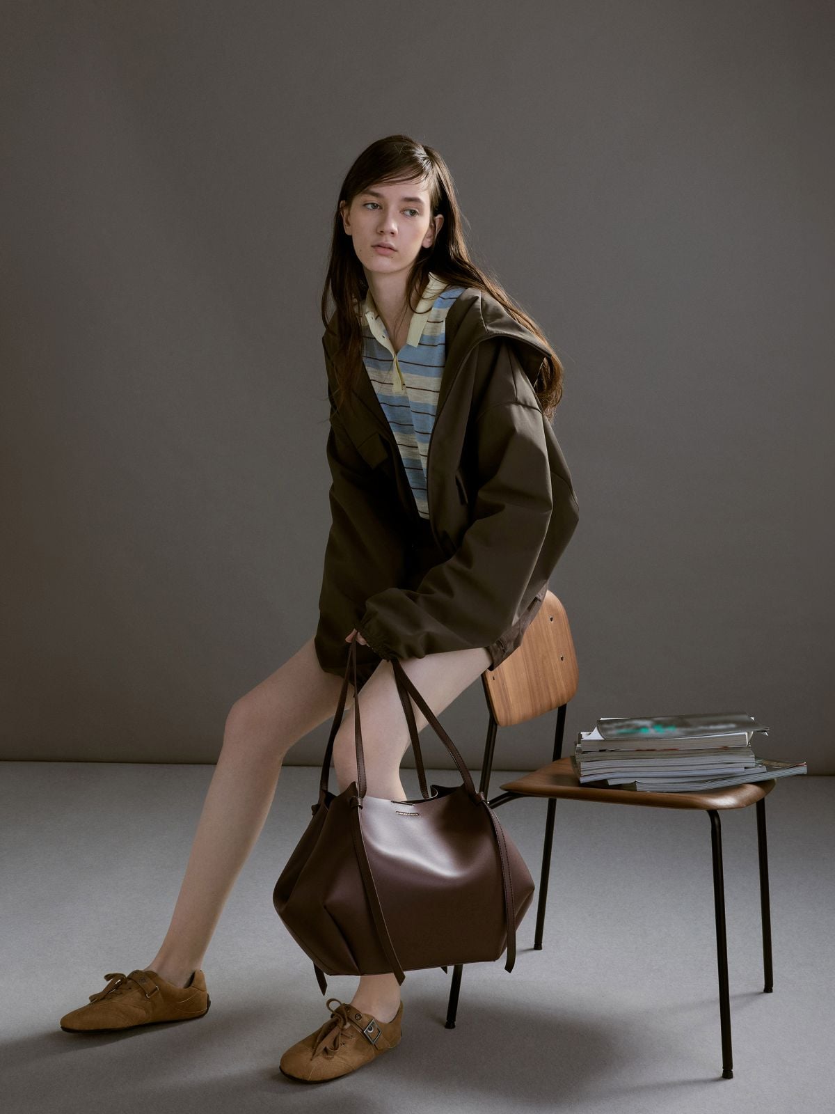 Espresso Brown XL Calla Tote Bag - CHARLES & KEITH