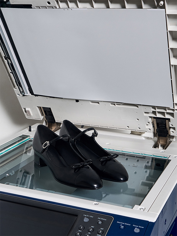 Black-Box Bow Cap-Toe Mary Jane Pumps - CHARLES & KEITH