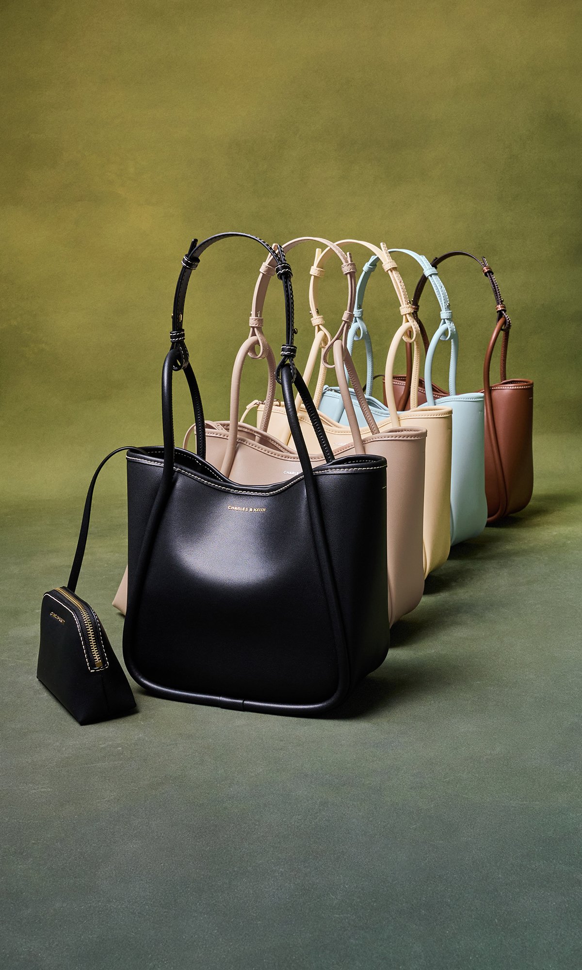 Black Mini Lyla Tubular Tote Bag - CHARLES & KEITH