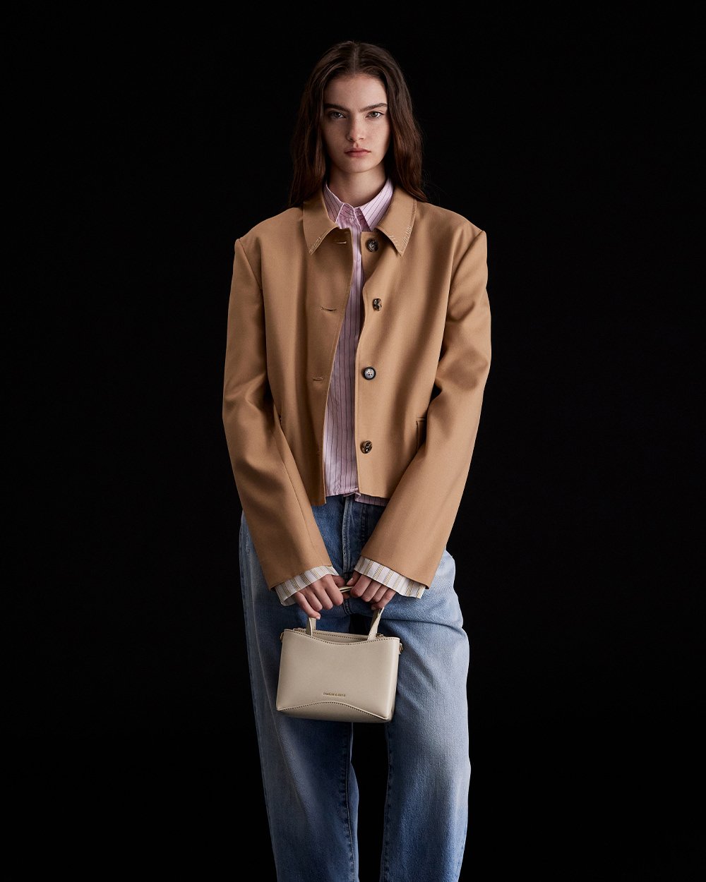 Women’s mini Sybill tote bag in oat – CHARLES & KEITH