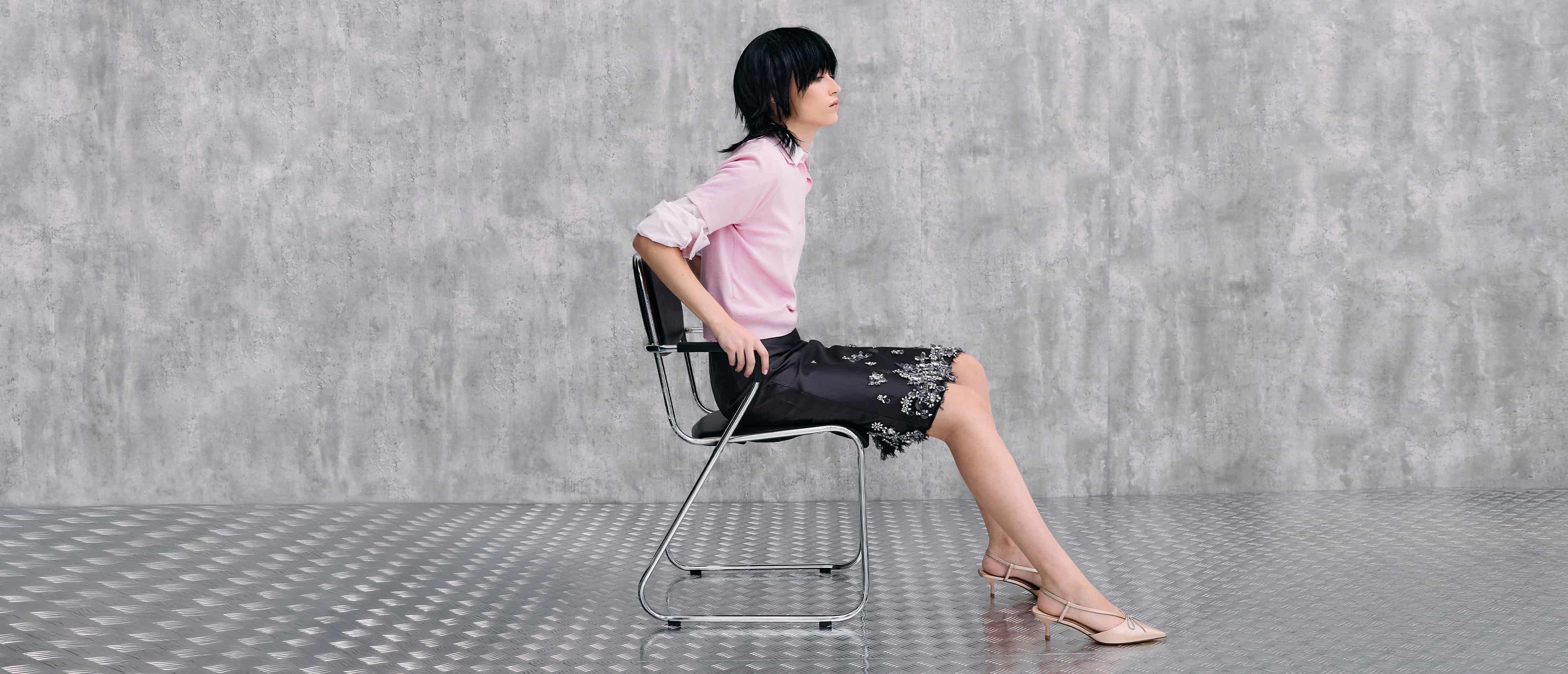 Women’s crystal-bow kitten-heel slingback pumps - CHARLES & KEITH