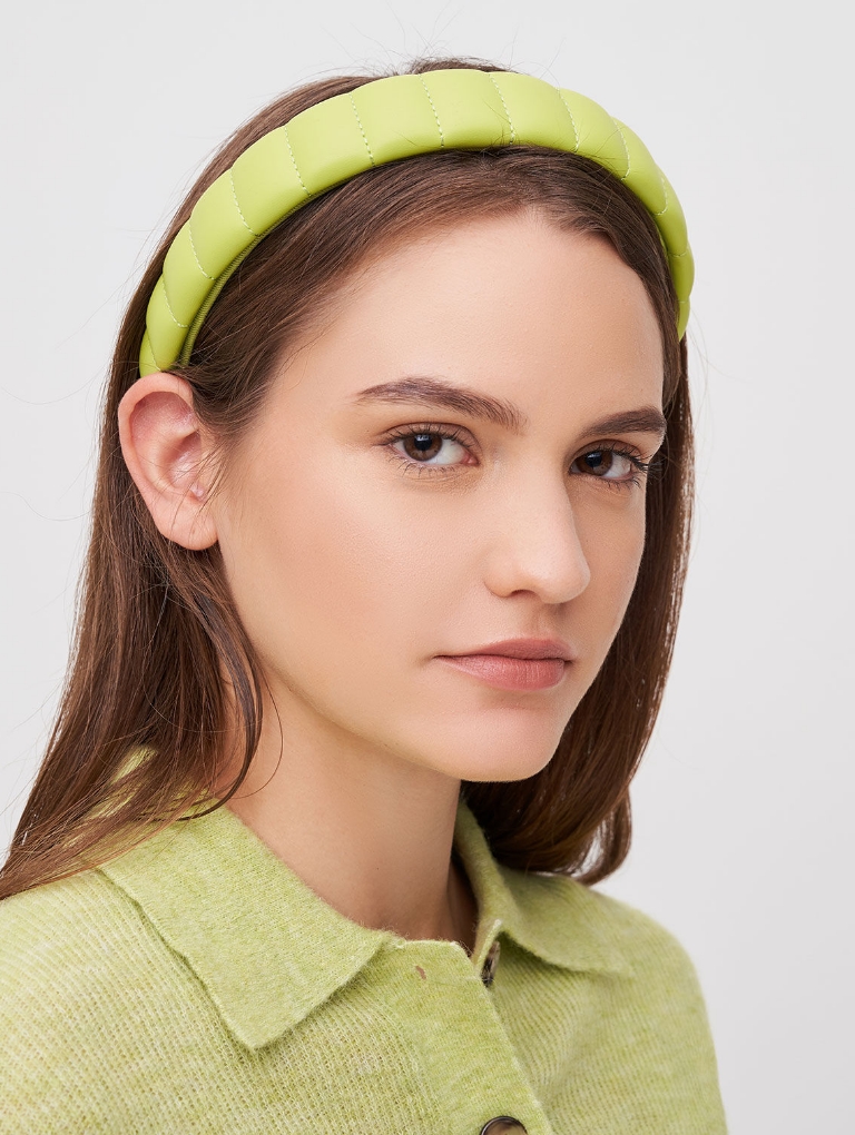 Women’s padded headband in lime - CHARLES & KEITH