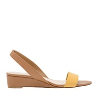 TWO-TONE LOW SLINGBACK WEDGES
