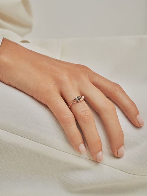 Swarovski® Crystal Geometric Ring, Rose Gold