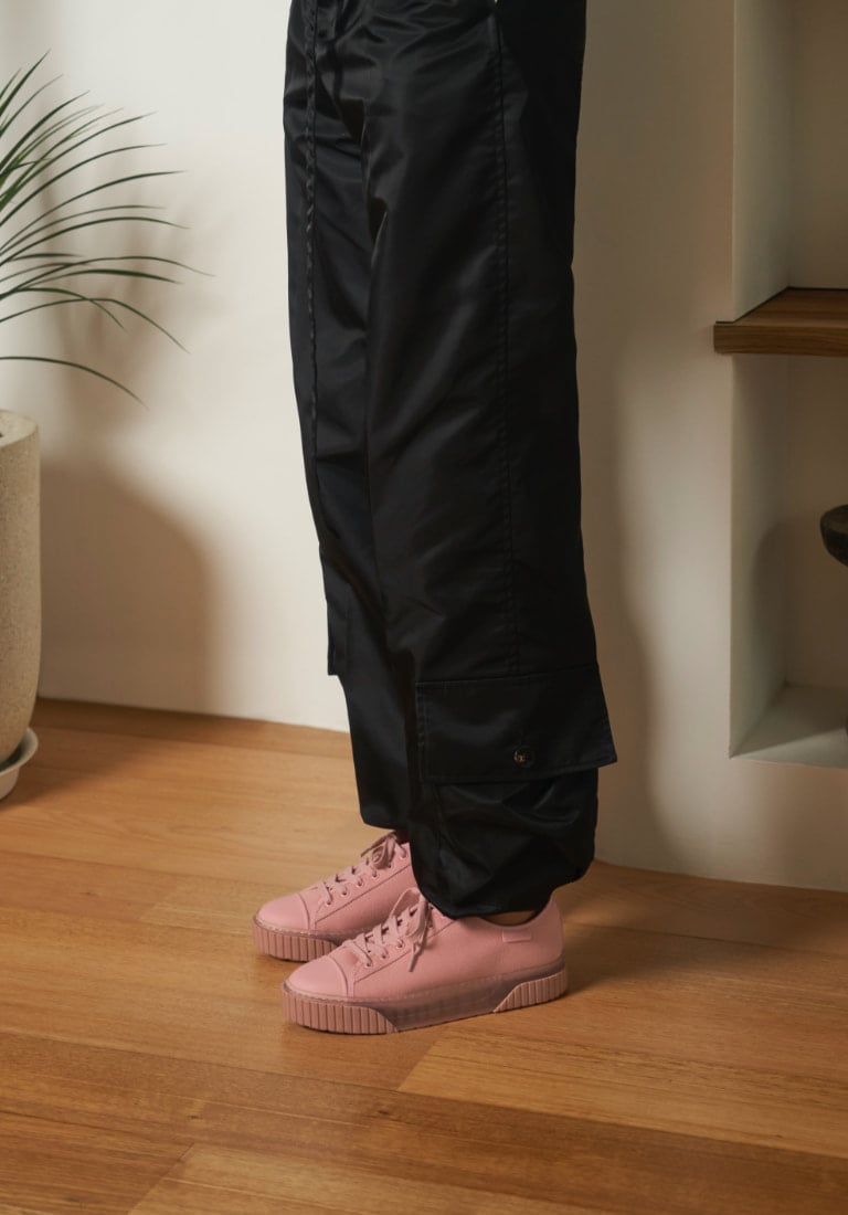 Women’s chunky platform sneakers in pink (close up) - CHARLES & KEITH