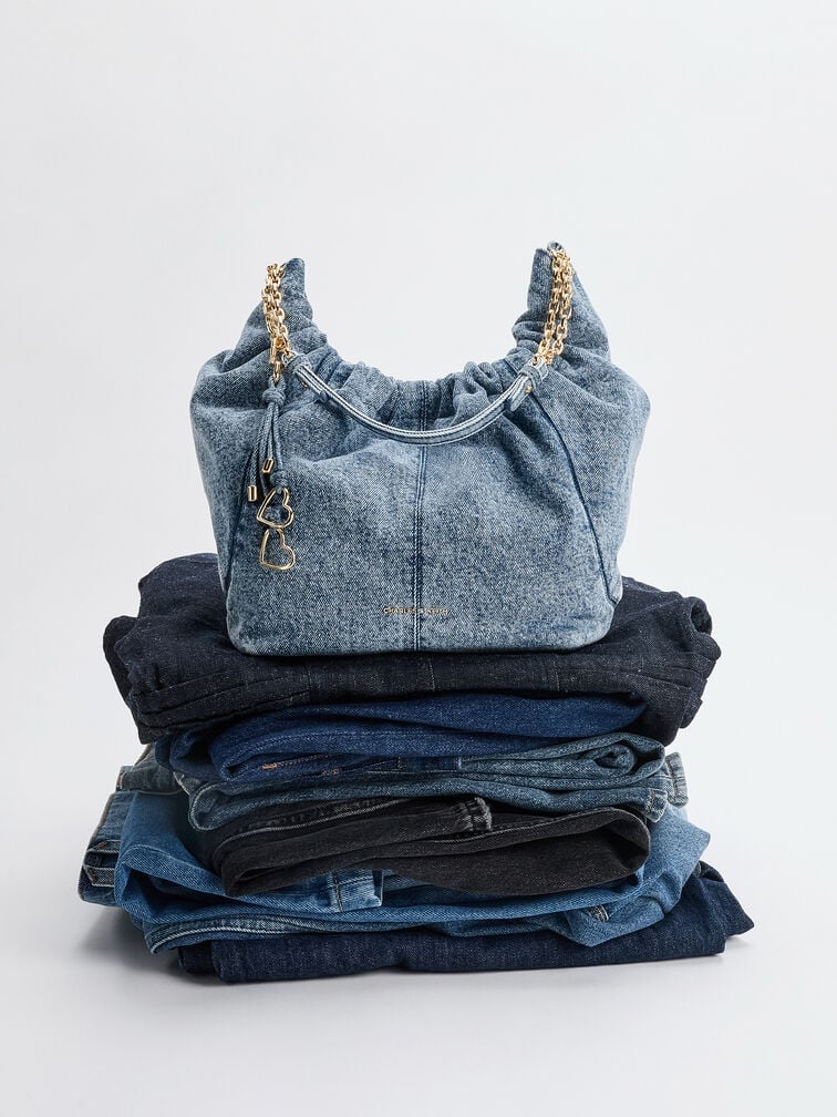 A denim bag in any wash is incredible versatile and will go with most colours 