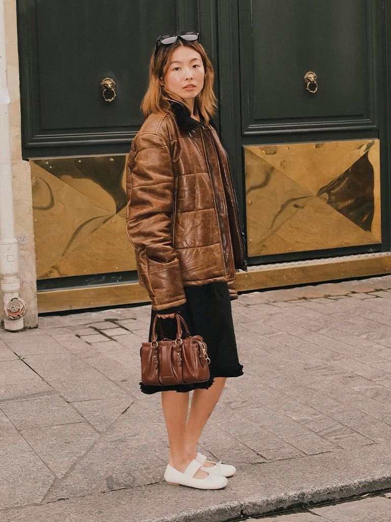 Britton Recycled Suede Ruched Top Handle Tote Bag in mocha brown - CHARLES & KEITH