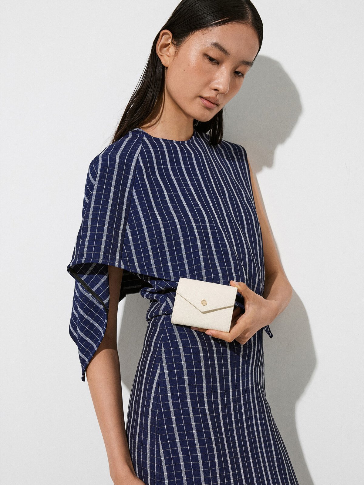 Cream Marlowe Short Envelope Wallet -  CHARLES & KEITH