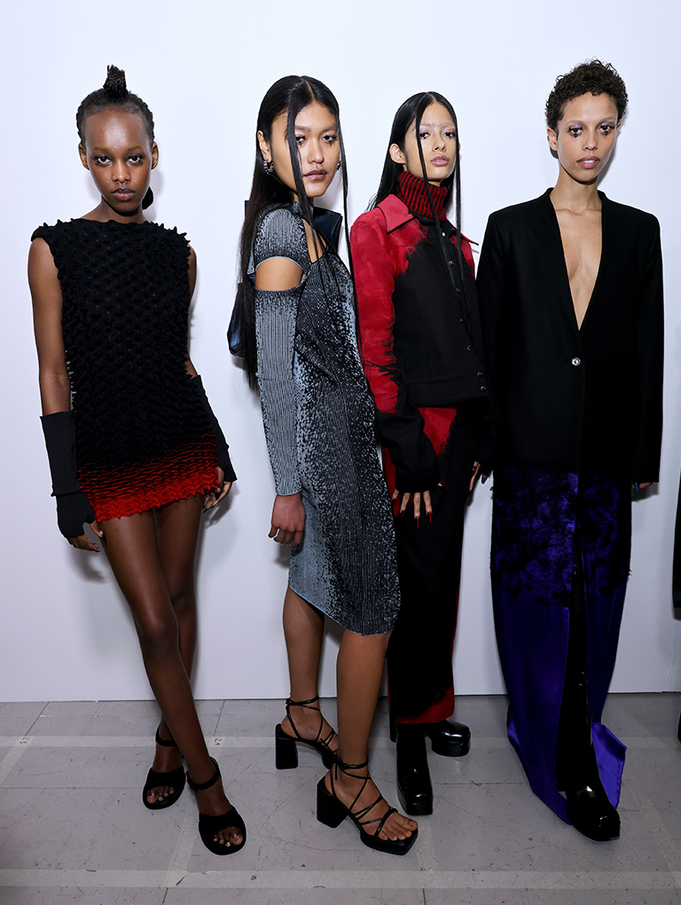 Women’s woven trapeze heel buckled sandals and Corinth blade heel boots - CHARLES & KEITH