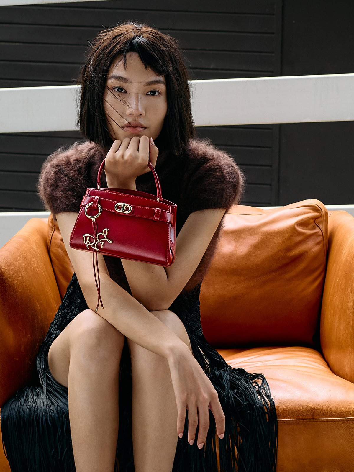 Silver Arwen Metallic Quilted Top Handle Vanity Bag - CHARLES & KEITH