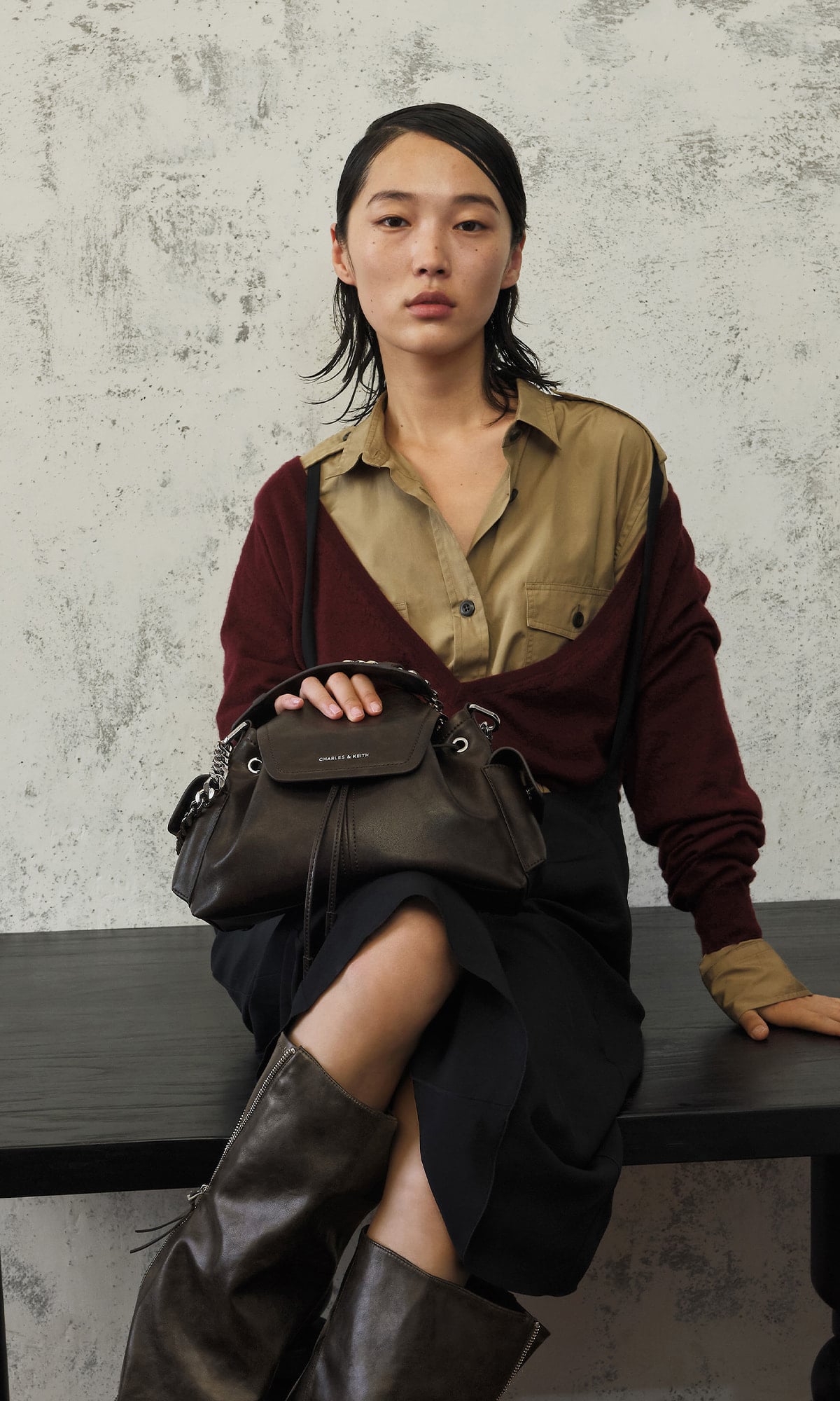 Noane Side-Pocket Bucket Bag - CHARLES & KEITH