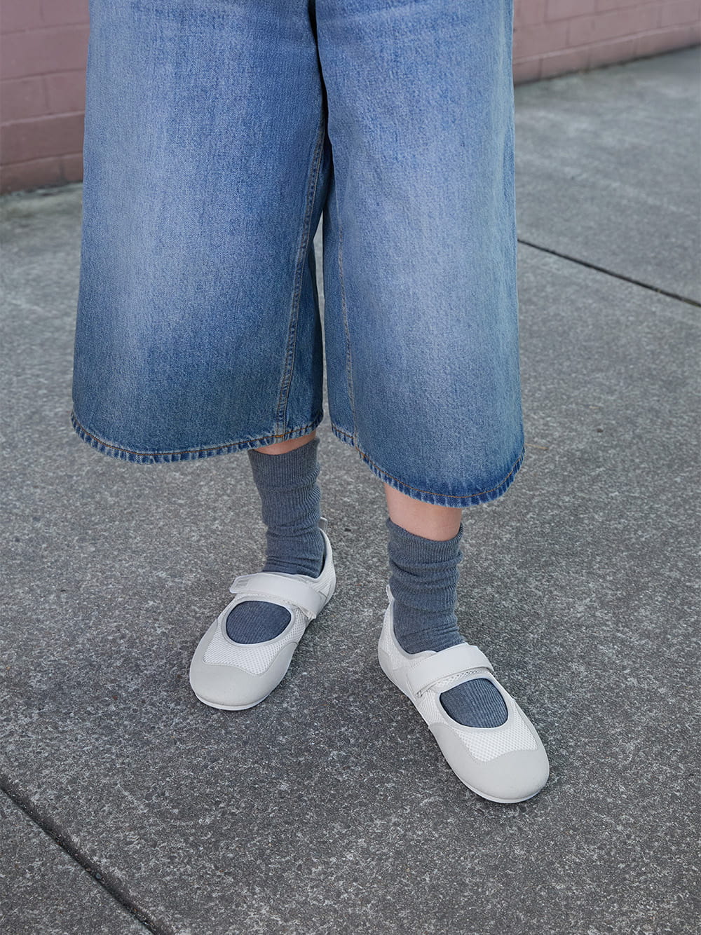 Women’s mesh contrast-panel Mary Jane sneakers in white - CHARLES & KEITH