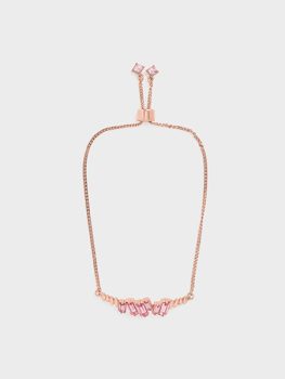 Swarovski® Crystal Embellished Chain Bracelet - Rose Gold