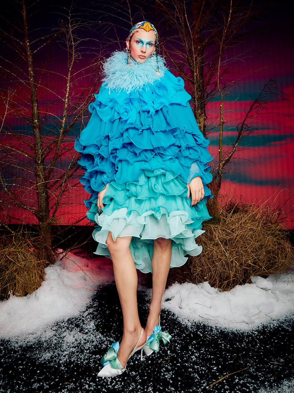 Women’s Jessy Recycled Polyester Bow Slingback Pumps in White — CHARLES & KEITH