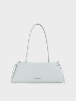 Women’s Hazel Bow Elongated Trapeze Shoulder Bag in Sea Salt Blue – CHARLES & KEITH
