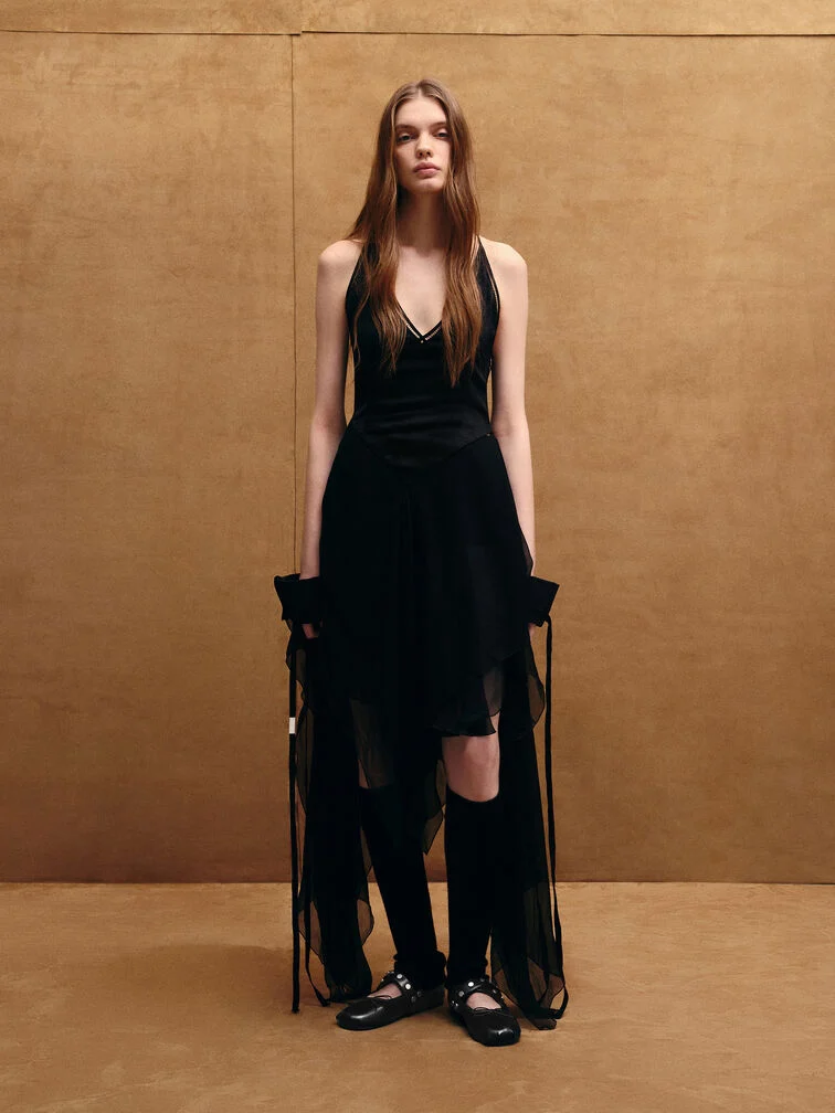 Mary Jane flats pair beautifully with a goth-inspired dress