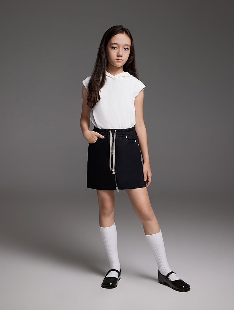 Girls’ Trice patent metallic accent Mary Janes - CHARLES & KEITH