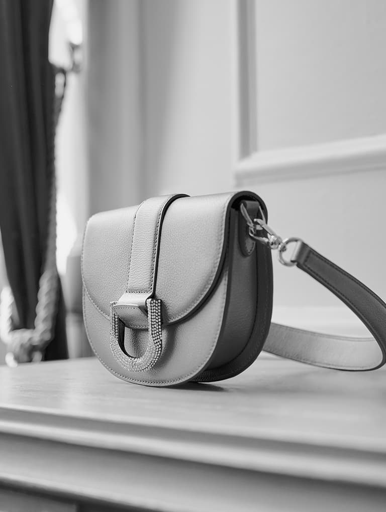 Women’s mini Gabine leather saddle bag – CHARLES & KEITH