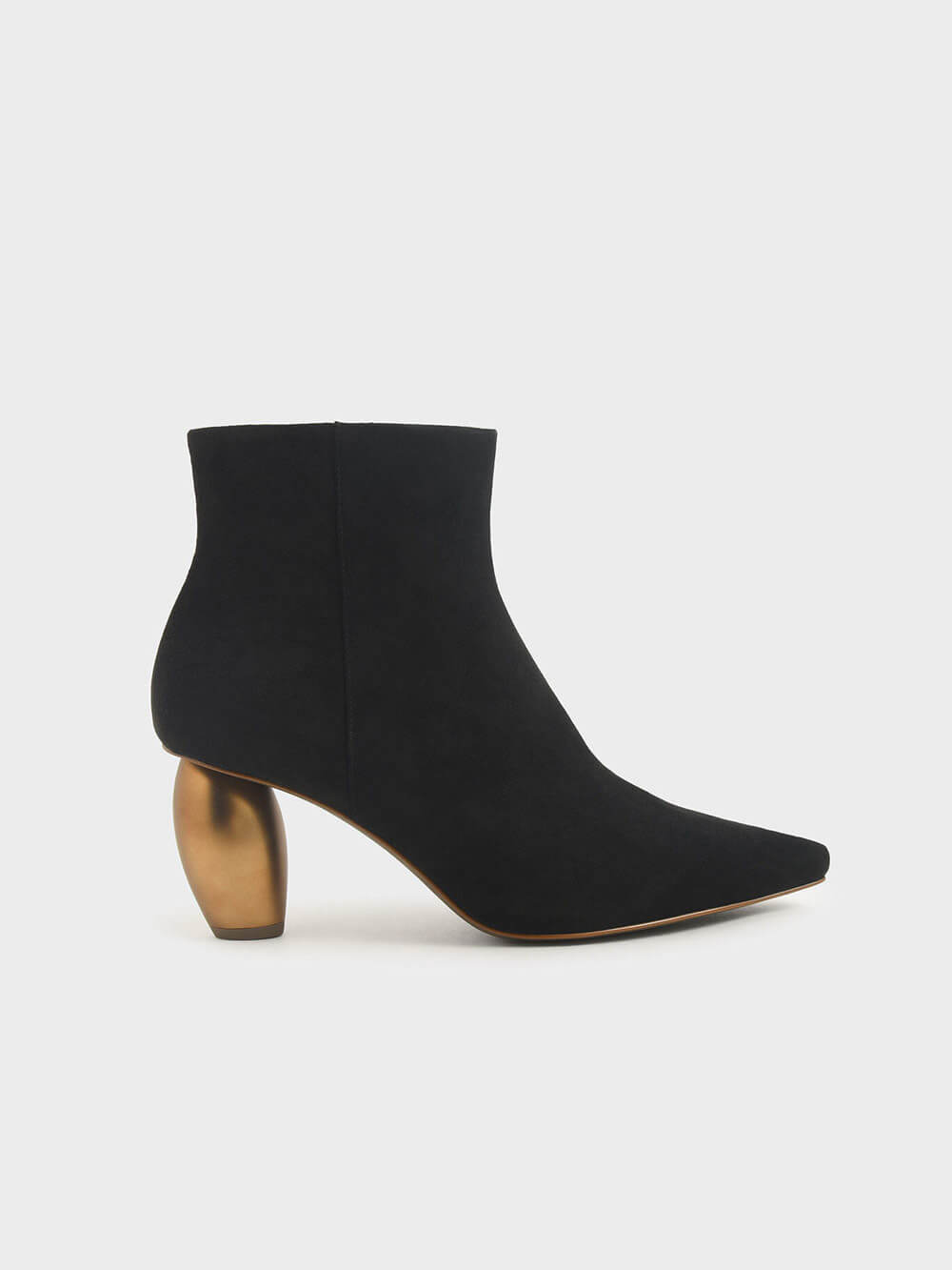 Sculptural Heel Ankle Boots