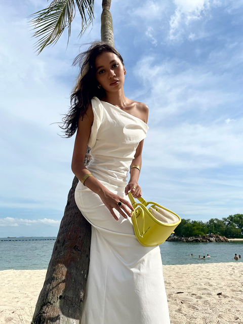 Women’s Ashby raffia tote bag and espadrille wedges, as seen on Putri - CHARLES & KEITH