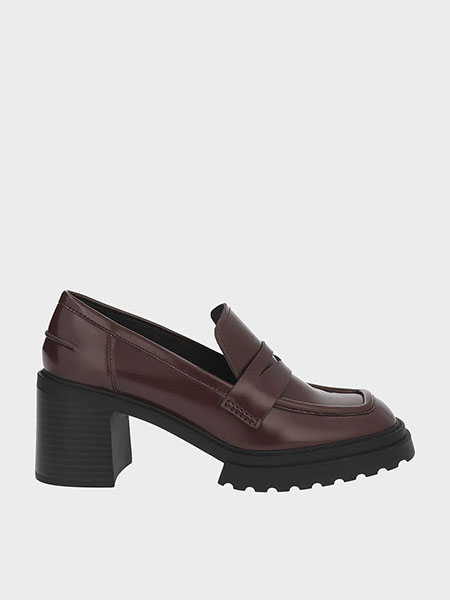 Penny Loafer Pumps - Brown