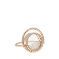 PEARL FINISH STONE FLOATING LOCKET RING