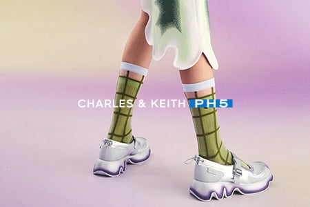 Mesh Gradient Wave Mary Jane Sneakers - CHARLES & KEITH x PH5